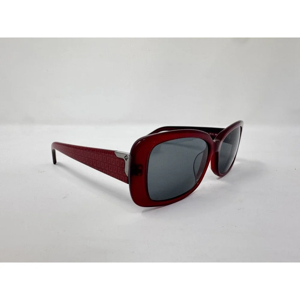 Fendi FS5210 Sunglass Frames Only 55-15-135 Red Burgundy Italy 604 Authentic
